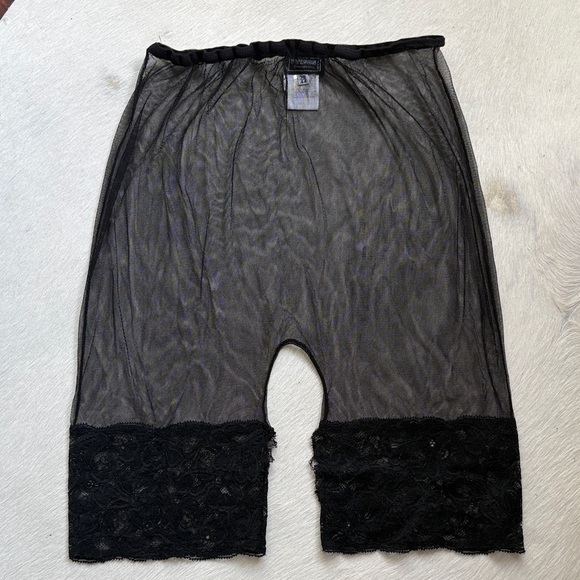 Versus Versace Black Sheer Lace Shorts - Picture 1 of 6